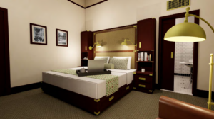 Hotel room rendering